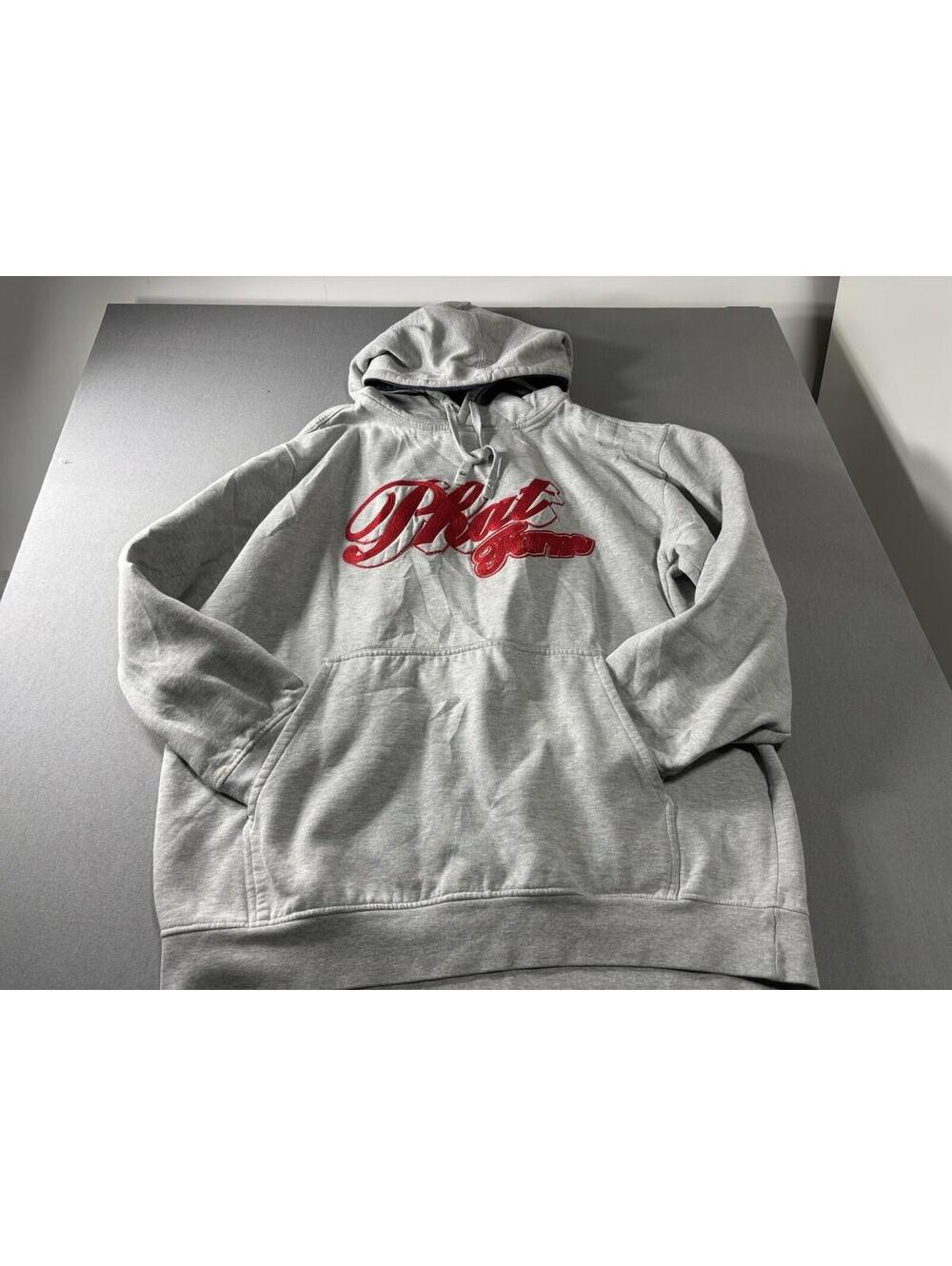 Phat Farm Hoodie Mens L Gray Embroidered Logo